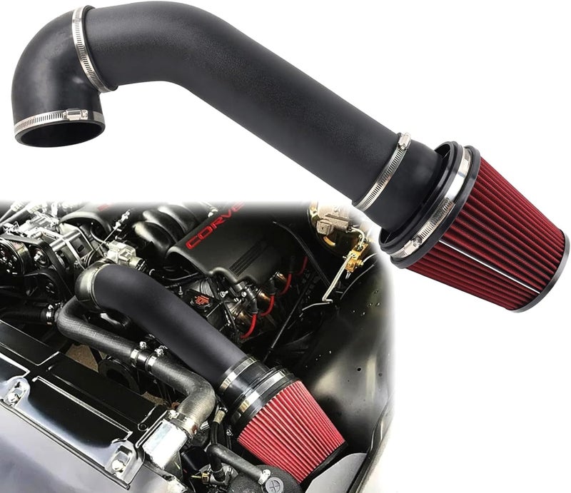 RiAiCiING 4'' LS Swap Cold Air Intake Kit, Universal Fit, Compatible with LS1 LS2 LSX LQ4 LQ9 Restomod A-Body G-Body Camaro Chevelle GTO Monte Carlo Caprice - Image 1